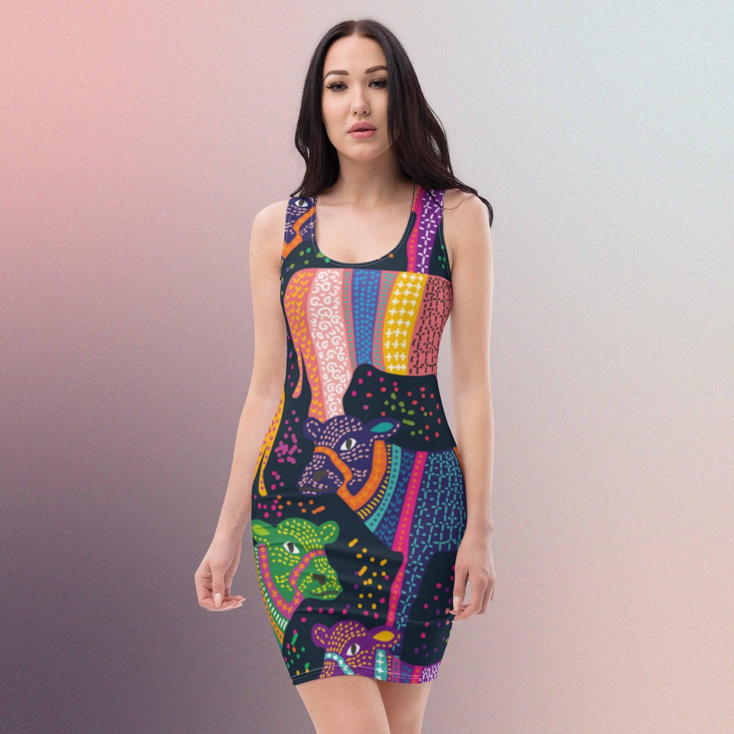 COLORFUL COW DRESS