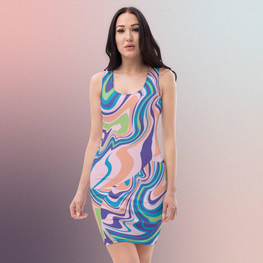 COLORFUL WAVE DRESS
